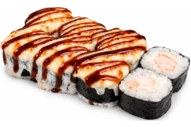 Запеченный ролл с креветкой